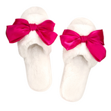 Hot Pink Bow Slippers