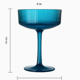 Acrylic Muted Ribbed Coupe Glasses (Set of 6)