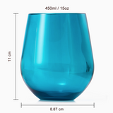 Pastel Acrylic Stemless Wine Glass (Set of 6)
