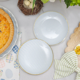 Appetizer Plates | Blue Stripe