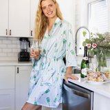 Boots & Bubbles Satin Pajama Robes