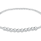 Classic Sterling Beaded Bliss 2mm Bead Bracelet: 4mm Sterling
