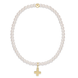 Enewton Pearl Bracelet w/ Gold Signature Cross Charm