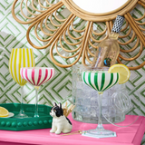 Hand-Painted Coupe Glasses