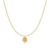17" Choker Classic Gold 2mm Bead w/ Inspire Small Charm