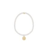 Classic Pearl 3mm Bead Bracelet w/ Signature Cross Charm