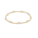 Classic Purpose Pattern 4mm Bead Bracelet Pearl
