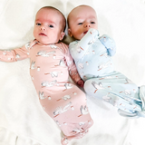 Stork Knotted Infant Gown