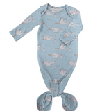 Stork Knotted Infant Gown