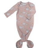 Stork Knotted Infant Gown