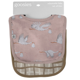 Stork & Wavy Plaid Bib Set of 2