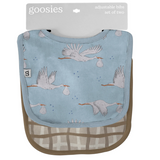Stork & Wavy Plaid Bib Set of 2