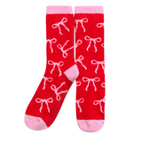 Red & Pink Bow Sock