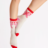 Candy Cane Bow Socks