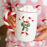 Organic Mug Sculpted Candy Cane