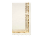 Gold Foil & White Guest Towel