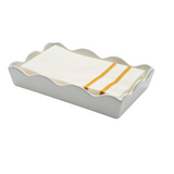 Ceramic Wave Guest Towel Tray