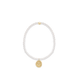 Classic Pearl 3mm Bracelet w/ Inspire Love Small Charm (extends)