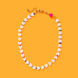 Emma Pearl Heart Necklace