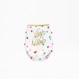 Stemless Wine Glass | Very Merry