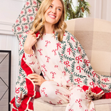Knit Blanket | Holiday Trellis