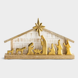 Large Gold Nativity Scene