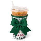 Christmas Bows Medium Iced Cup Coolie