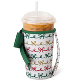 Christmas Bows Medium Iced Cup Coolie