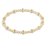 Dignity Sincerity Pattern 5mm Bead Bracelet- Gold