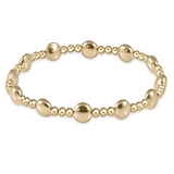 Honesty Gold Sincerity Pattern 6mm Bead Bracelet