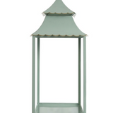 Metal Scalloped Lanterns- Mint