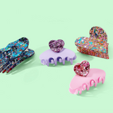 Happy Heart Confetti Hair Clip