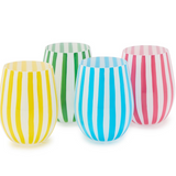 Stripe Stemless Wine Glass