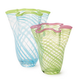 Swirl Flare Hand Blown Vase