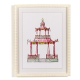Pink Pagoda Wall Art