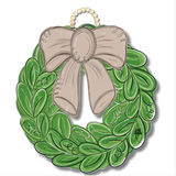 Bow Wreath Customizable Door Hanger