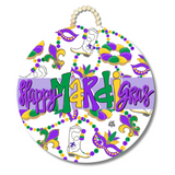 Happy Mardi Gras Door Hanger