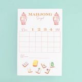 Mahjong Scorecard Pad- Sunset Tiles