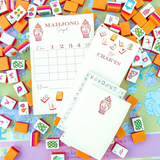 Mahjong Scorecard Pad- Sunset Tiles