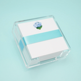 Blue Hydrangea Square Desk Set