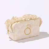 Ruffle Small Zip Pouch