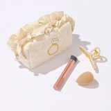 Ruffle Small Zip Pouch