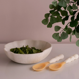 RESIN Sorbet Salad Servers Coconut