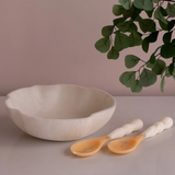 RESIN Sorbet Large Wavy Round Bowl Coconut