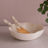 RESIN Sorbet Large Wavy Round Bowl Coconut
