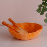 RESIN Sorbet Salad Servers Tangerine