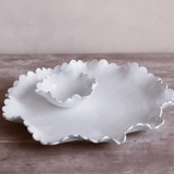 VIDA Colette Round Platter with Mini Dip Bowl (White)