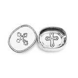 BABY Peek-A-Boo Cross Oval Keepsake Box