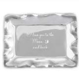 GIFTABLES Vento Engraved Tray "Love you to Moon back"