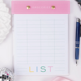 Grocery List Notepad: Large